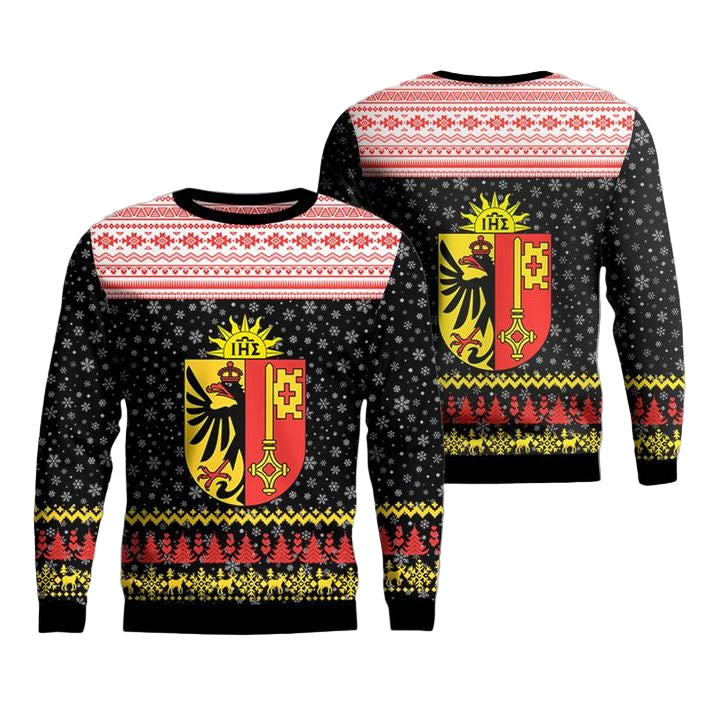 Switzerland Canton of Geneva Christmas Sweater 3D ? Usalast