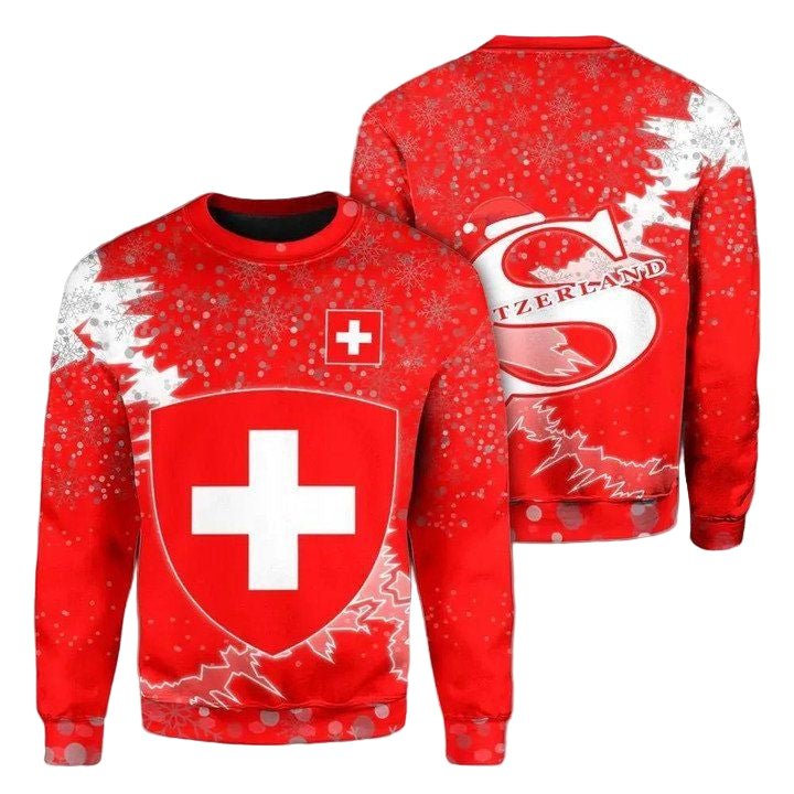 Switzerland Christmas Coat Of Arms Sweater X Style J78 ? Usalast