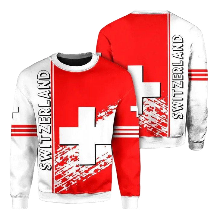 Switzerland Coat Of Arms Sweater Quarter Style J7 ? Usalast