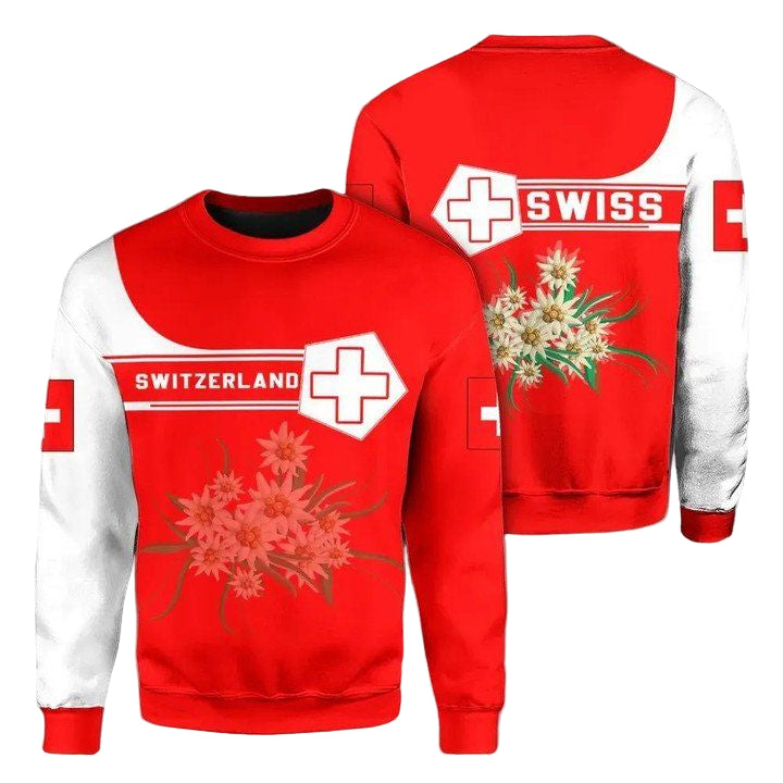 Switzerland Coat Of Arms Sweater Simple Style J78 ? Usalast