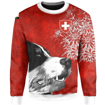 Switzerland Sweater Bernese Mountain Dog And Edelweiss A7 ? Usalast