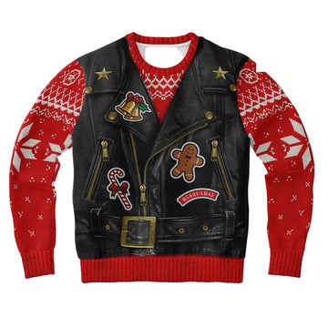 Tacky Biker Adult Gag Eve Xmas Festive Sons Of Santa 3d Ugly Christmas Sweater ? Usalast