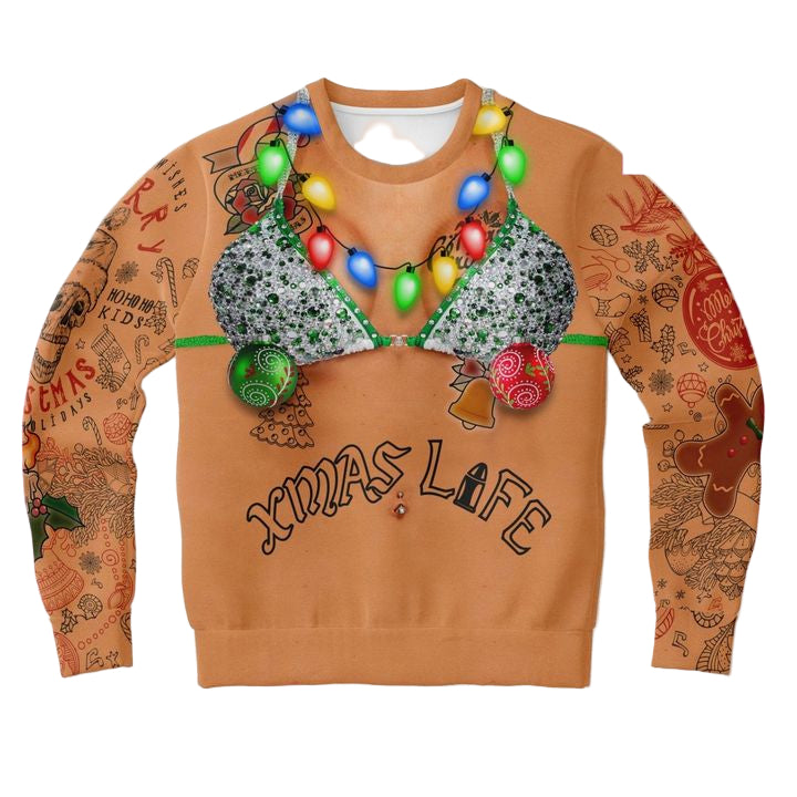 Tacky Funny Gag For Himher Skull Party 3d Ugly Christmas Sweater ? Usalast