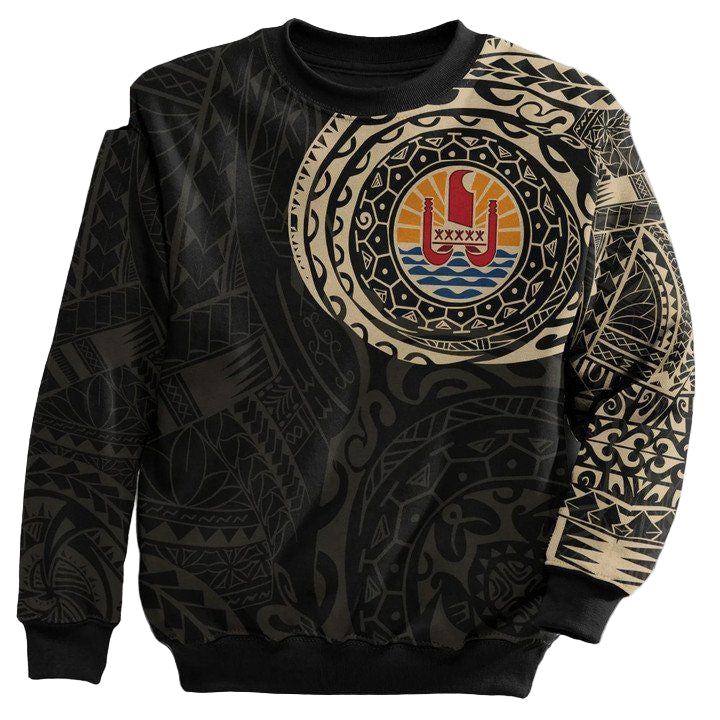 Tahiti In My Heart Polynesian Sweater Knitted Long-Sleeved Sweater A7 ? Usalast