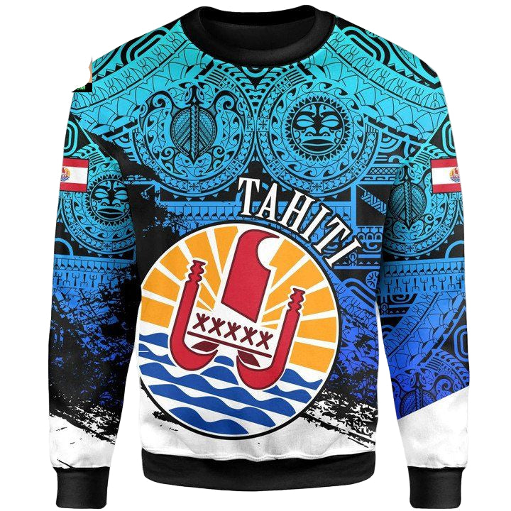 Tahiti Sweater Coat Of Arms Blue Special A02 ? Usalast