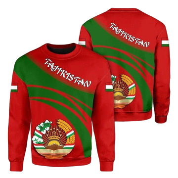 Tajikistan Coat Of Arms Sweater Cricket Style J5W ? Usalast