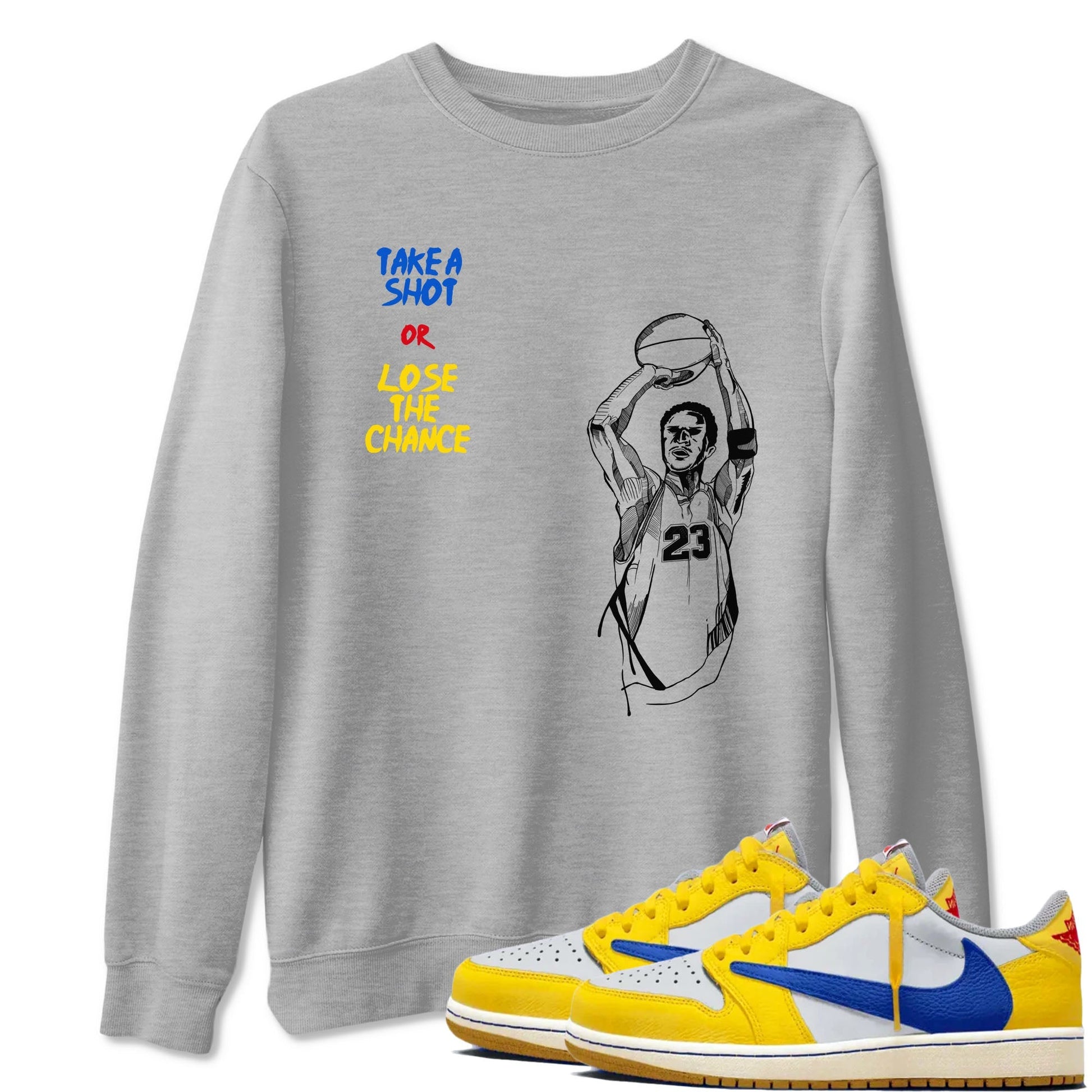 Take A Shot Sneaker Tees - Air Jordan 1 Travis Scott Canary