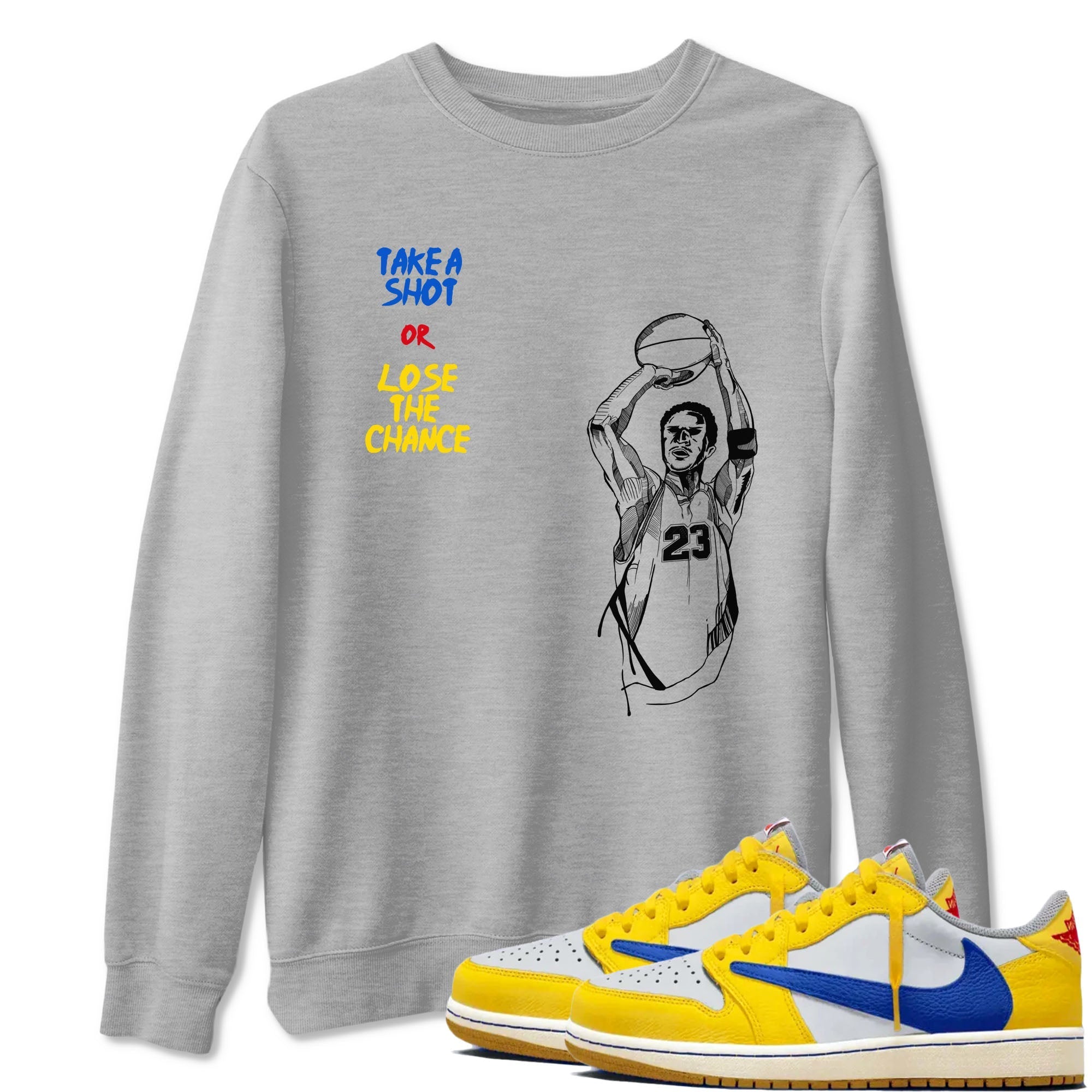 Take A Shot Sneaker Tees - Air Jordan 1 Travis Scott Canary