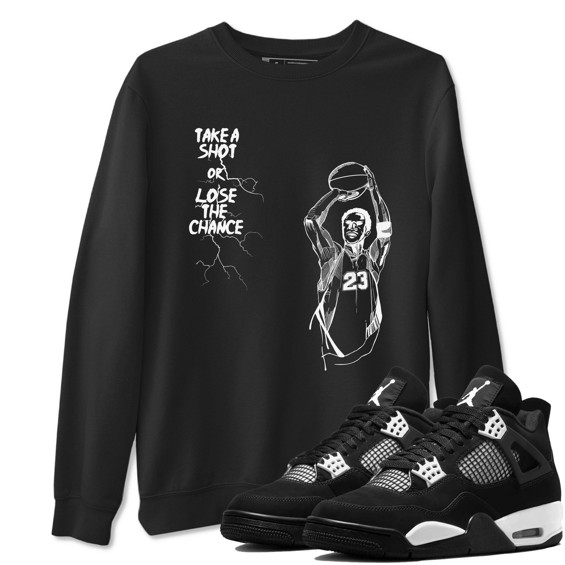 Take A Shot Sneaker Tees - Air Jordan 4 White Thunder