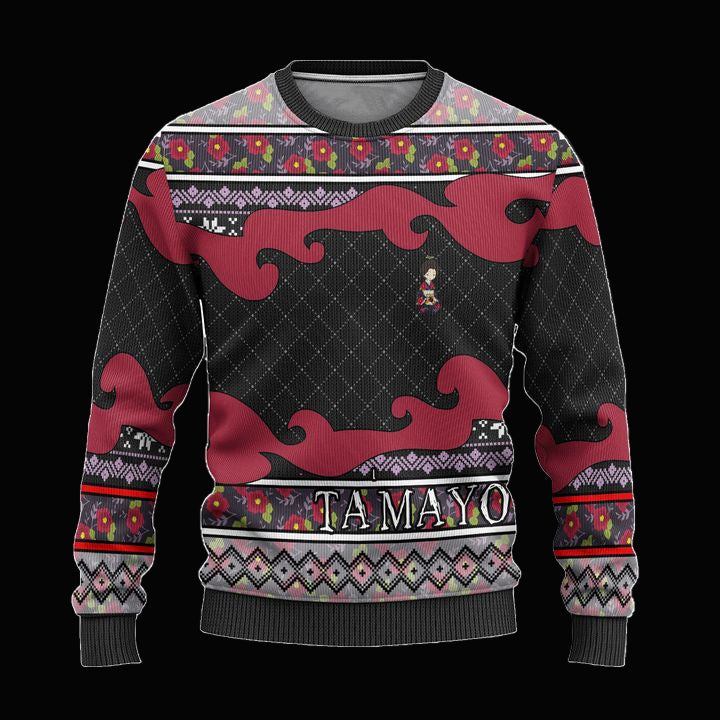 Tamayo Anime Ugly Christmas Sweater Demon Slayer Chibi Xmas Gift ? Usalast