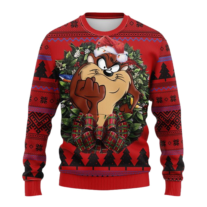 Taz Of Looney Tunes Noel Mc Ugly Christmas Sweater Thanksgiving Gift ? Usalast