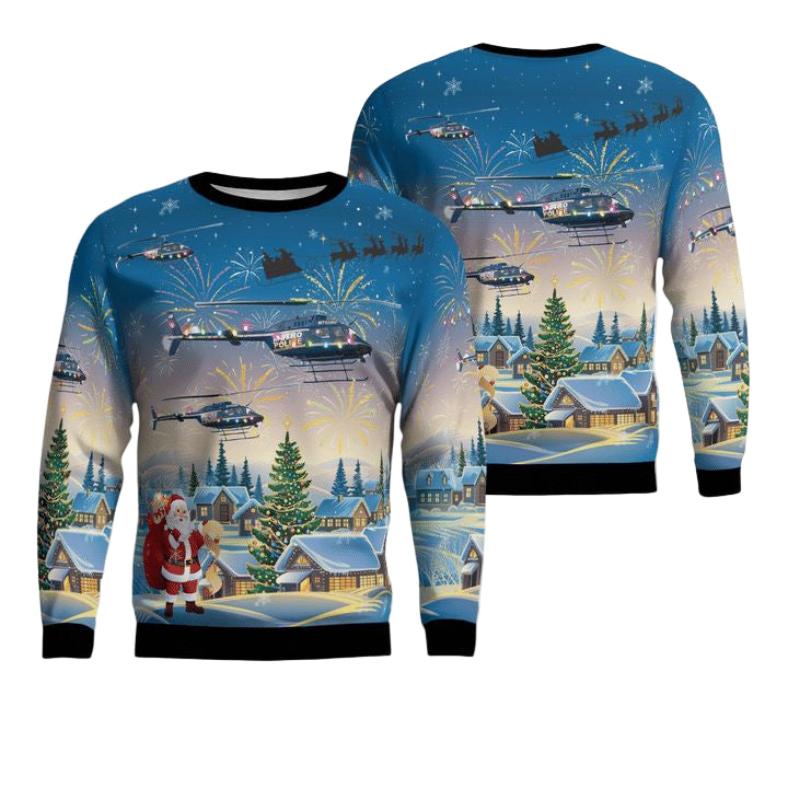 Tennessee Metropolitan Nashville Police Department OH-58A Kiowa Helicopter Christmas Sweater 3D ? Usalast