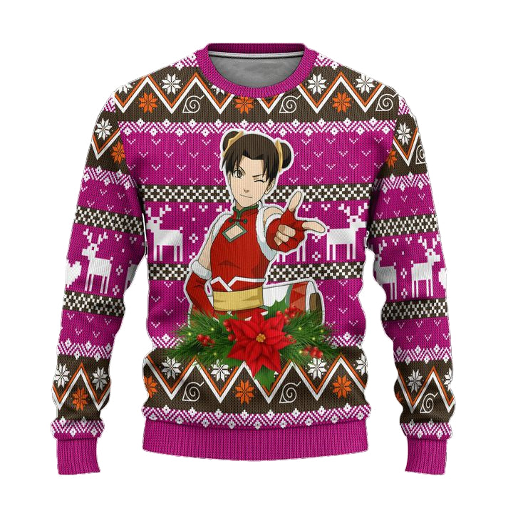 Tenten Ugly Christmas Sweater Custom Naruto Anime Xmas Gift ? Usalast