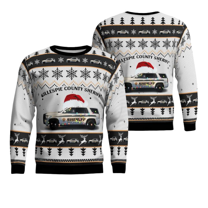 Texas Gillespie County Sheriff Christmas AOP Sweater ? Usalast
