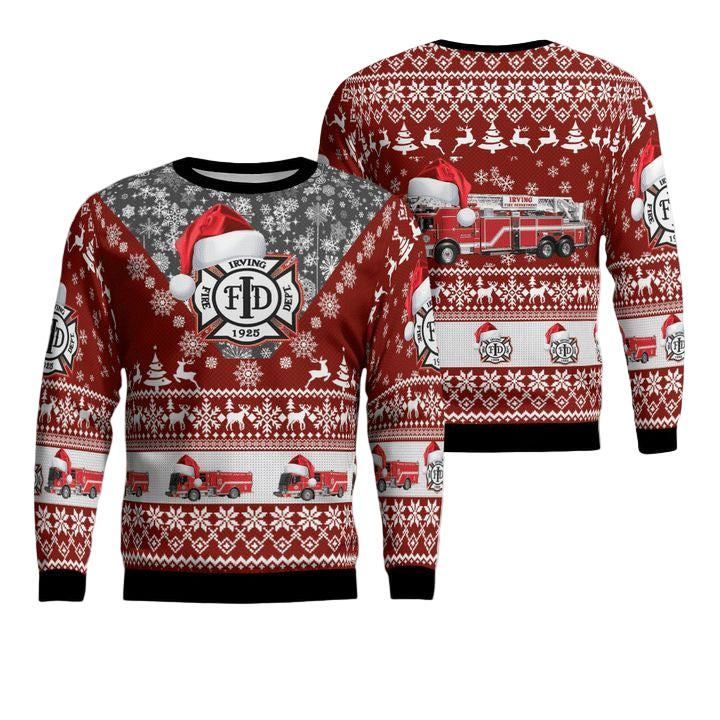 Texas Irving Fire Department Christmas Sweater 3D ? Usalast