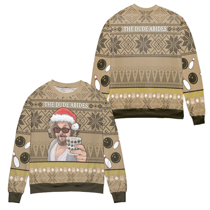 The Big Lebowski The Dude Abides Ugly Christmas Sweater ? Usalast