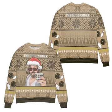 The Big Lebowski The Dude Abides Ugly Christmas Sweater ? Usalast