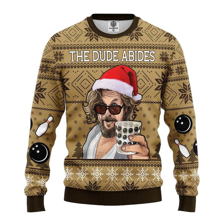 The Big Lebowski The Dude Abides Ugly Christmas Sweater Amazing Gift Idea Thanksgiving Gift ? Usalast