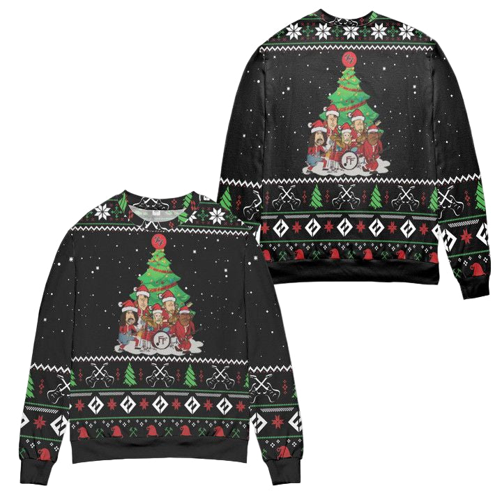 The Foo Fighters Band Music Chibi Ugly Christmas Sweater ? Usalast