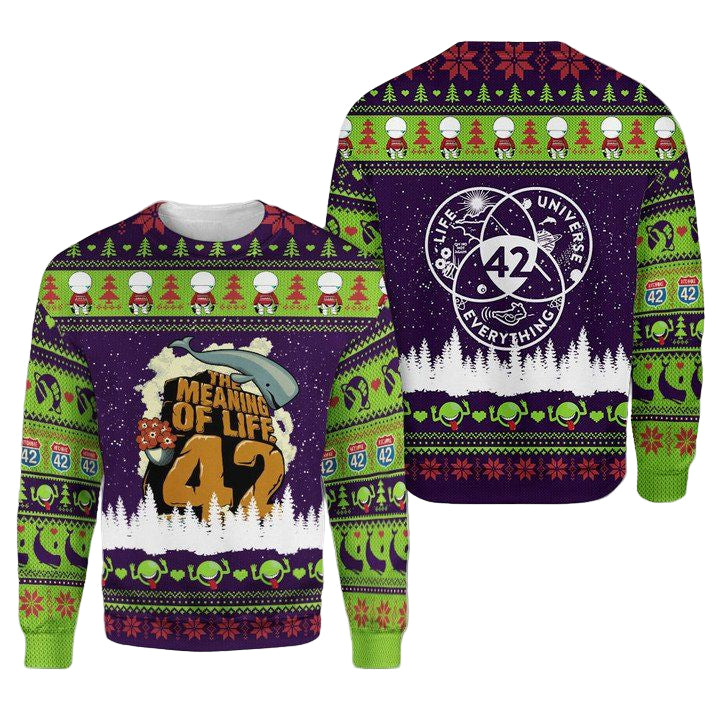 The Hitchhiker8217S Guide To The Galaxy Ugly Sweater Style 3D All Over Printed Shirt Sweater Hoodie Bomber Jacket The Hitchhiker8217S Guide To The Galaxy ? Usalast