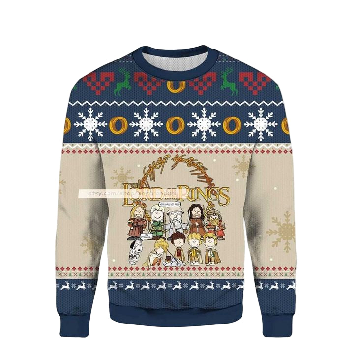 The Lord of Rings Ugly Christmas 3D Sweater ? Usalast