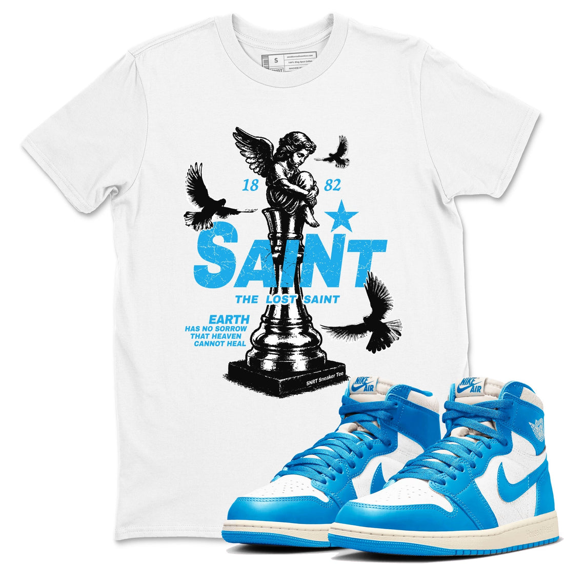 The Lost Saint Sneaker Tees - Air Jordan 1 UNC Reimagined