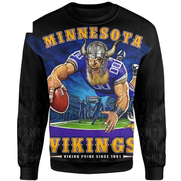 The Minnesota Vikings Warrior Sweater Knitted Long-Sleeved Sweater A7 ? Usalast