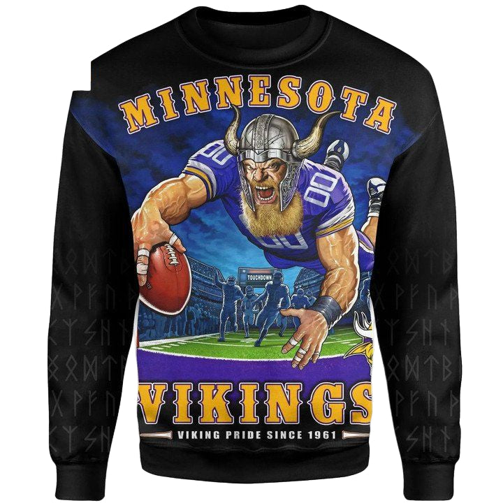 The Minnesota Vikings Warrior Sweater Knitted Long-Sleeved Sweater A7 ? Usalast