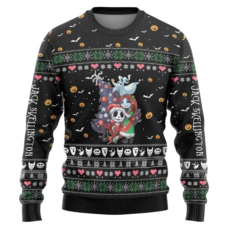 The Nightmare Before Christmas Jack Skellington Sally Christmas Sweater ? Usalast