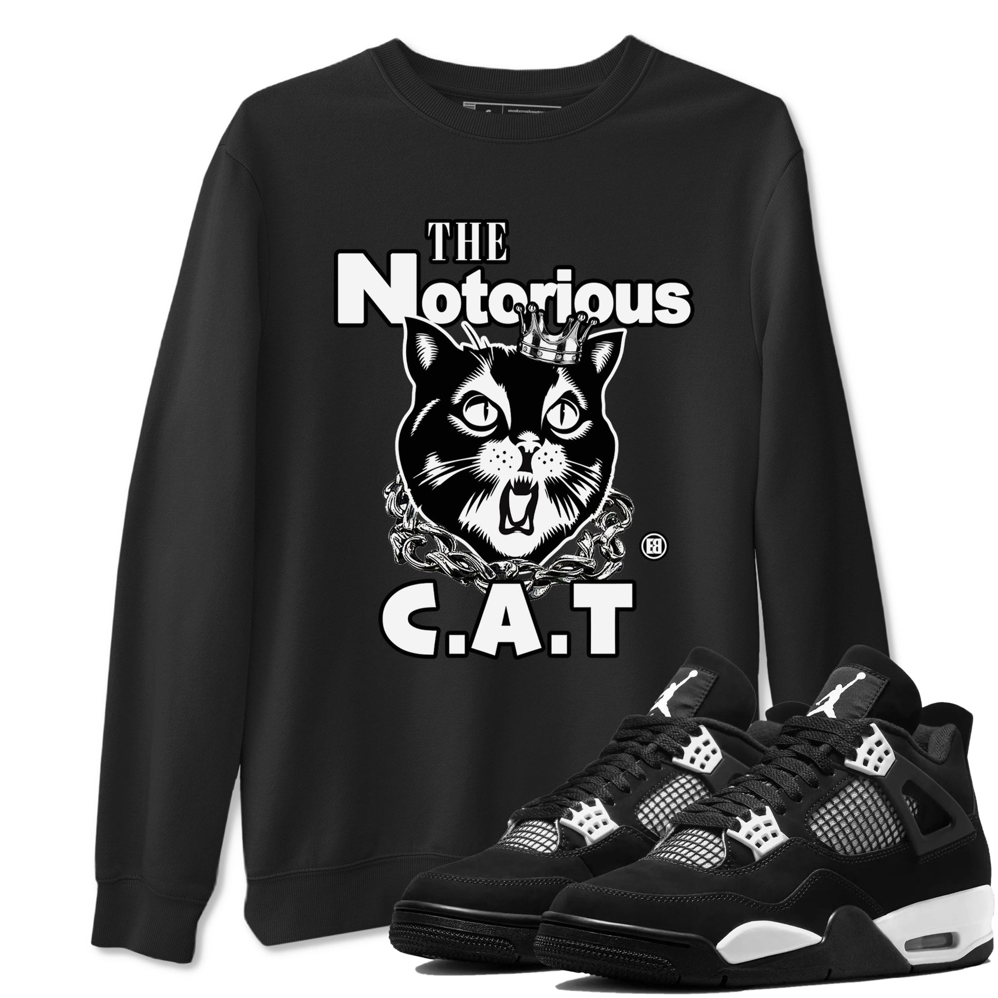 The Notorious Cat Sneaker Tees - Air Jordan 4 White Thunder