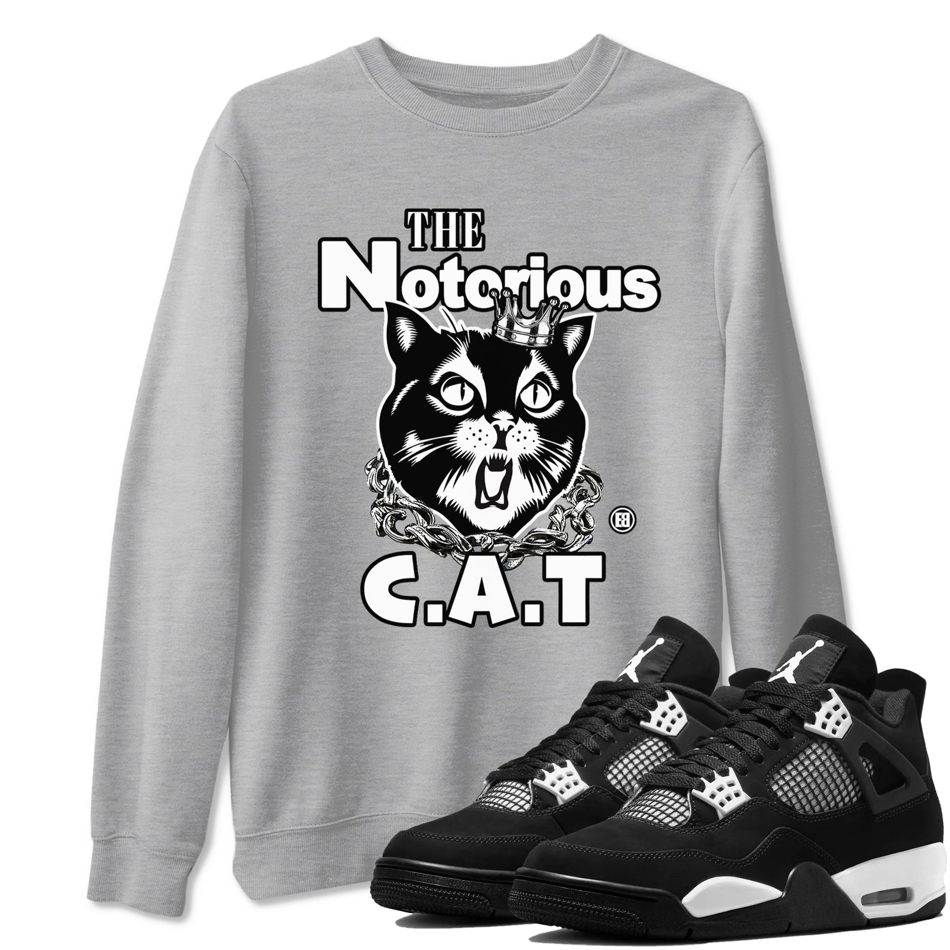 The Notorious Cat Sneaker Tees - Air Jordan 4 White Thunder
