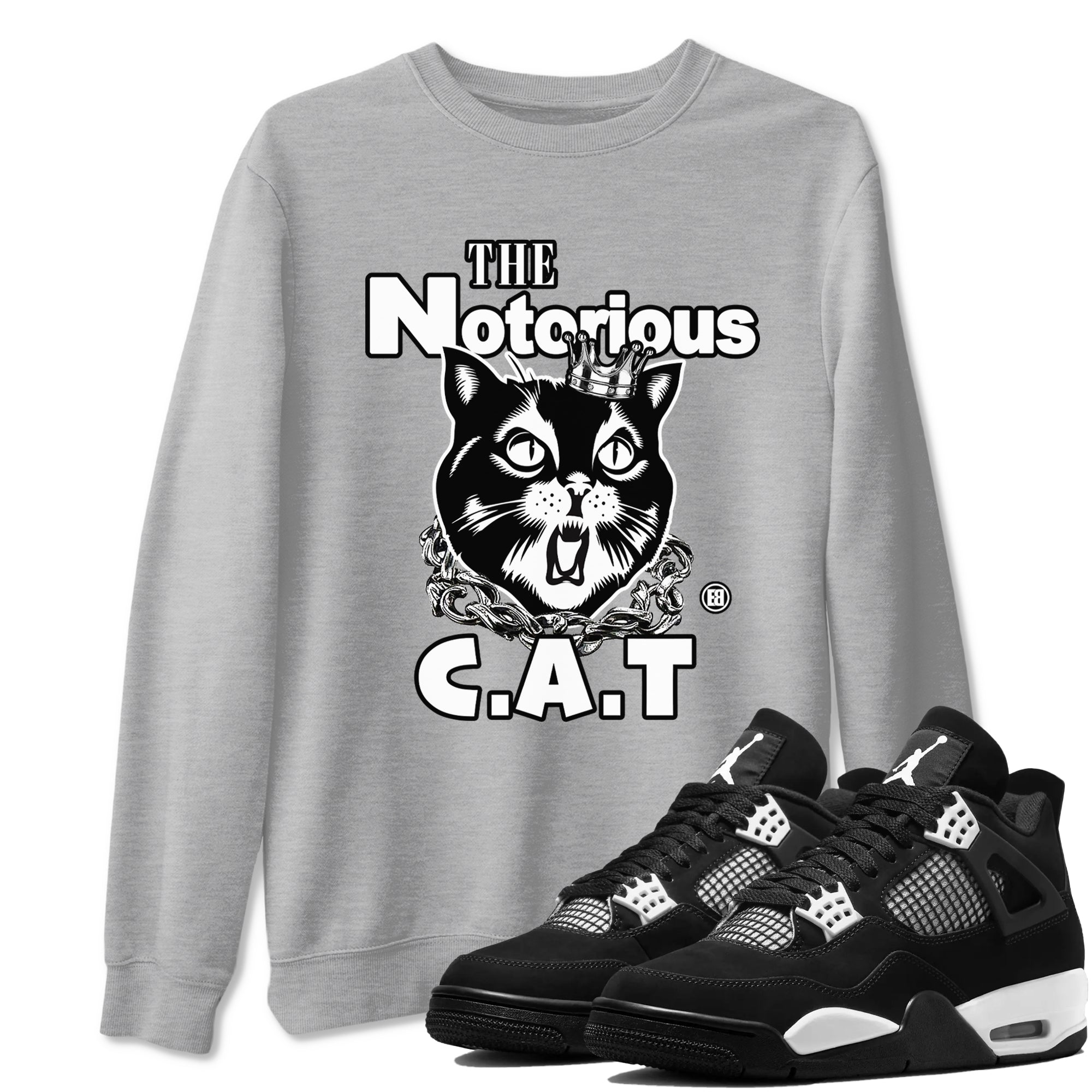 The Notorious Cat Sneaker Tees - Air Jordan 4 White Thunder