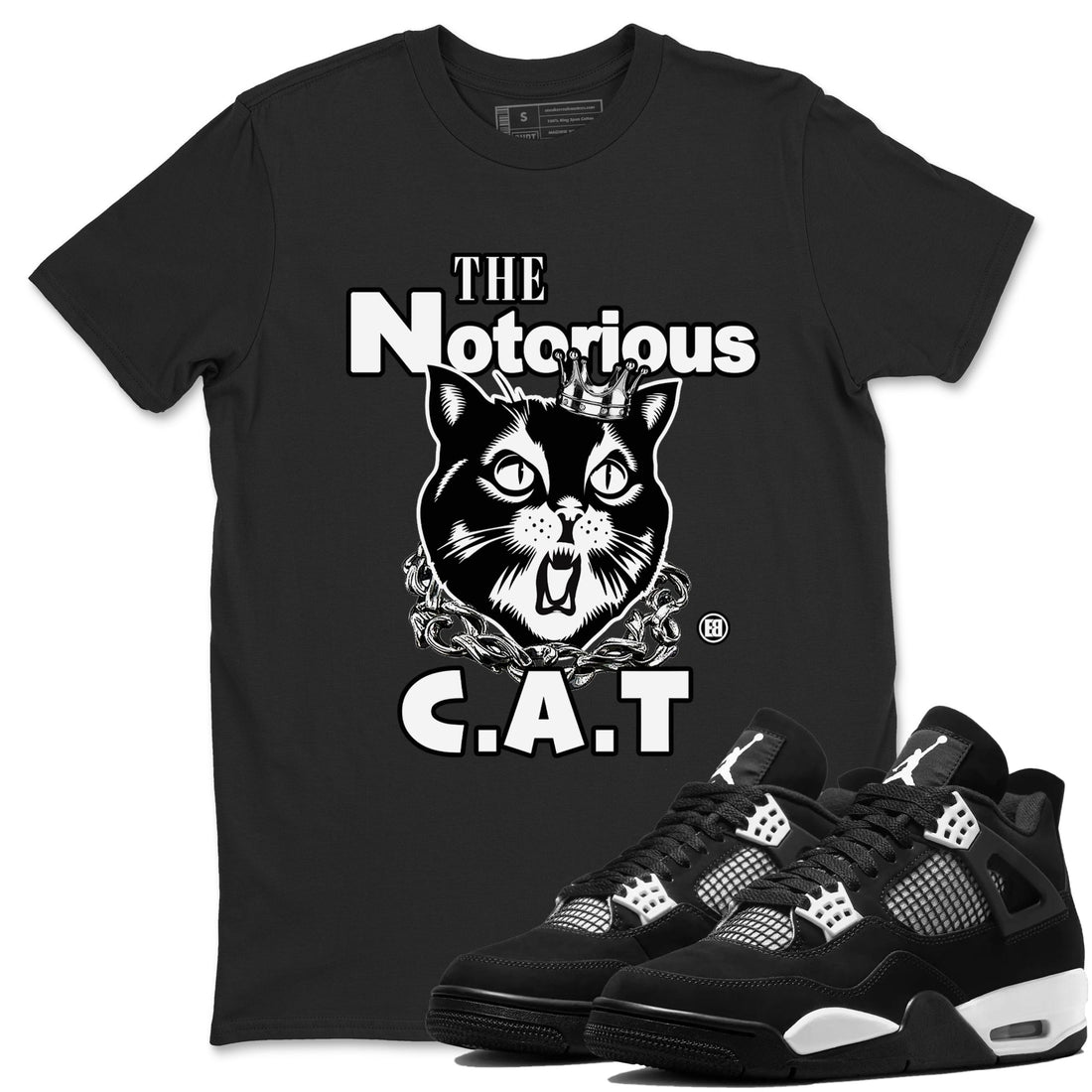 The Notorious Cat Sneaker Tees - Air Jordan 4 White Thunder