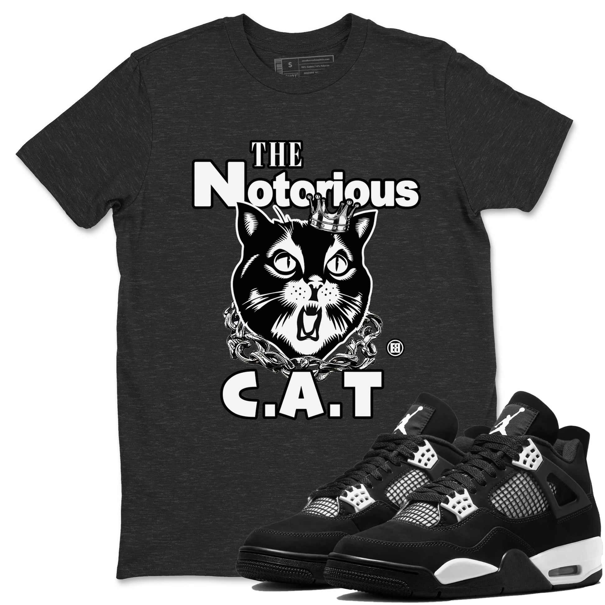 The Notorious Cat Sneaker Tees - Air Jordan 4 White Thunder