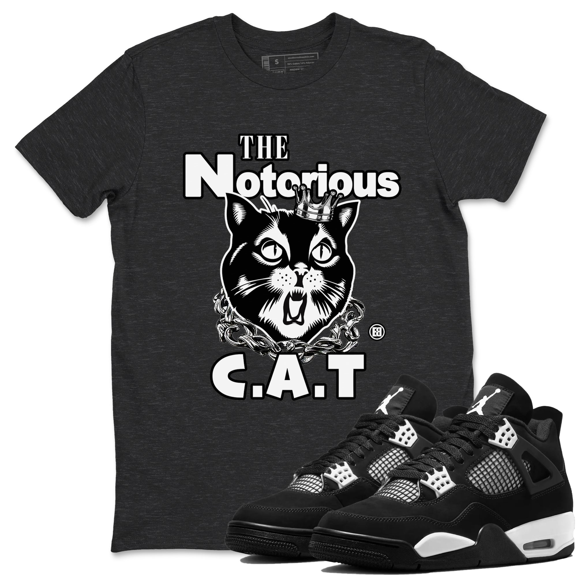 The Notorious Cat Sneaker Tees - Air Jordan 4 White Thunder