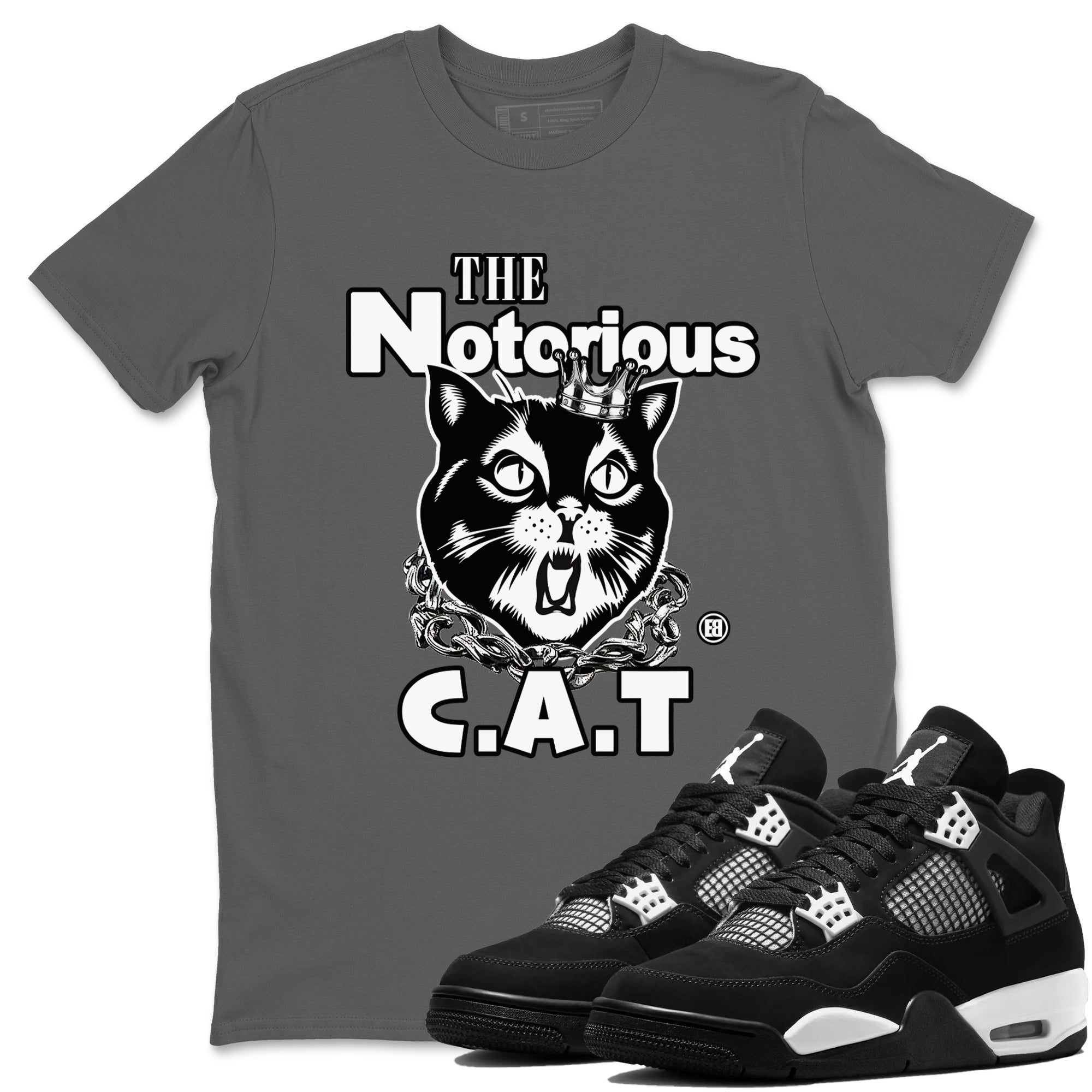 The Notorious Cat Sneaker Tees - Air Jordan 4 White Thunder