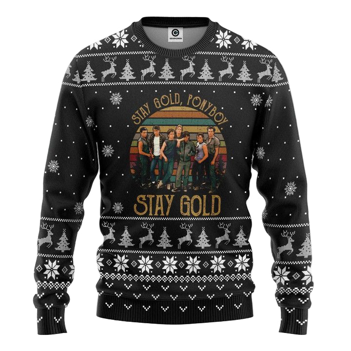 The Outsiders Stay Gold Ponyboy Black Christmas Sweater ? Usalast