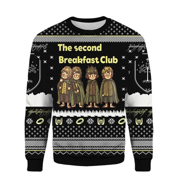 The Second Breakfast Club Meme Ugly Xmas 3D Christmas Sweater ? Usalast
