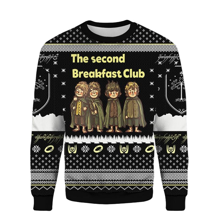 The Second Breakfast Club Meme Ugly Xmas 3D Christmas Sweater ? Usalast