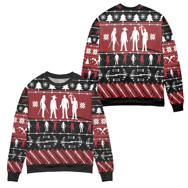 The Walking Dead Knitting Pattern Ugly Christmas Sweater ? Usalast