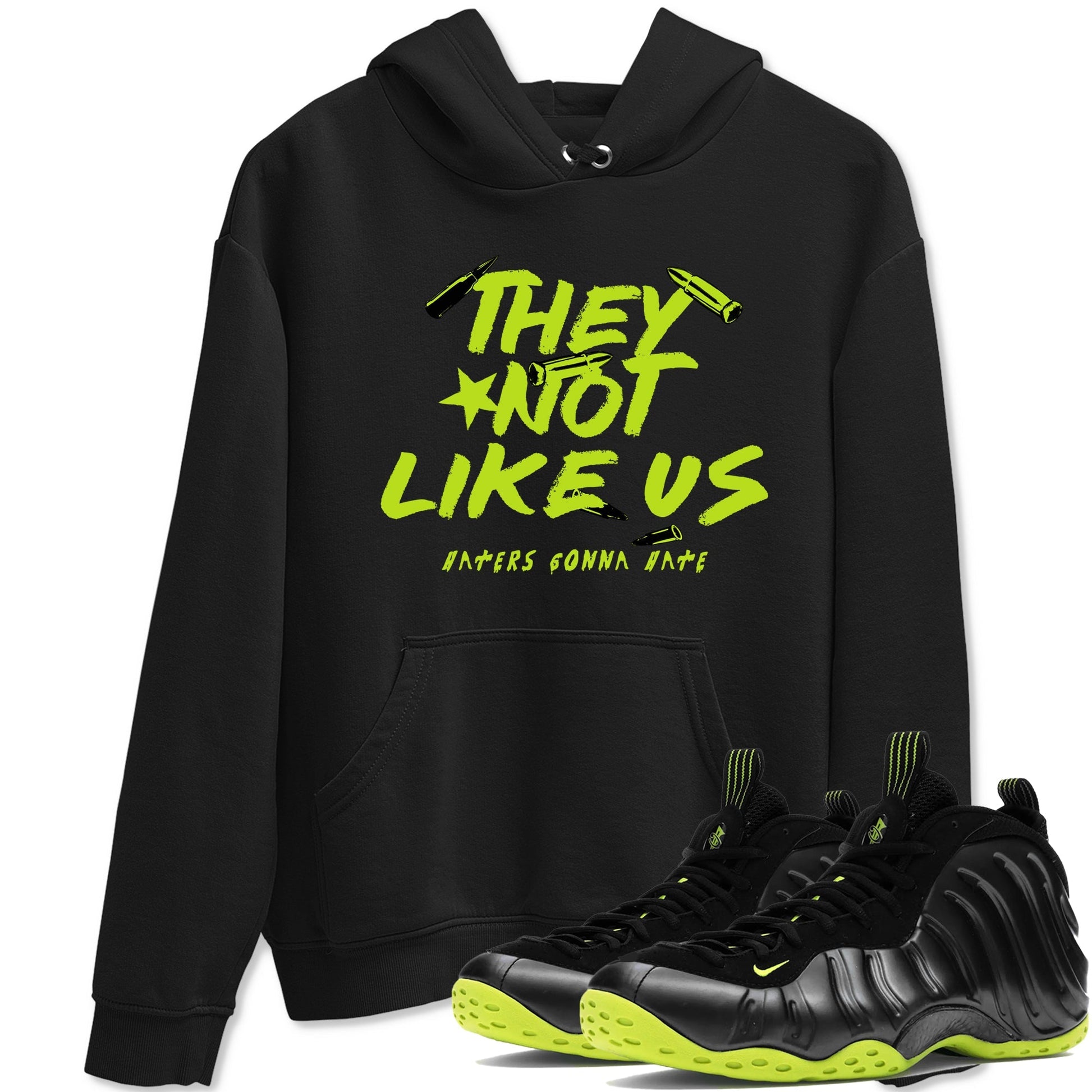 They Not Like Us Sneaker Tees - Air Foamposite One Black Volt