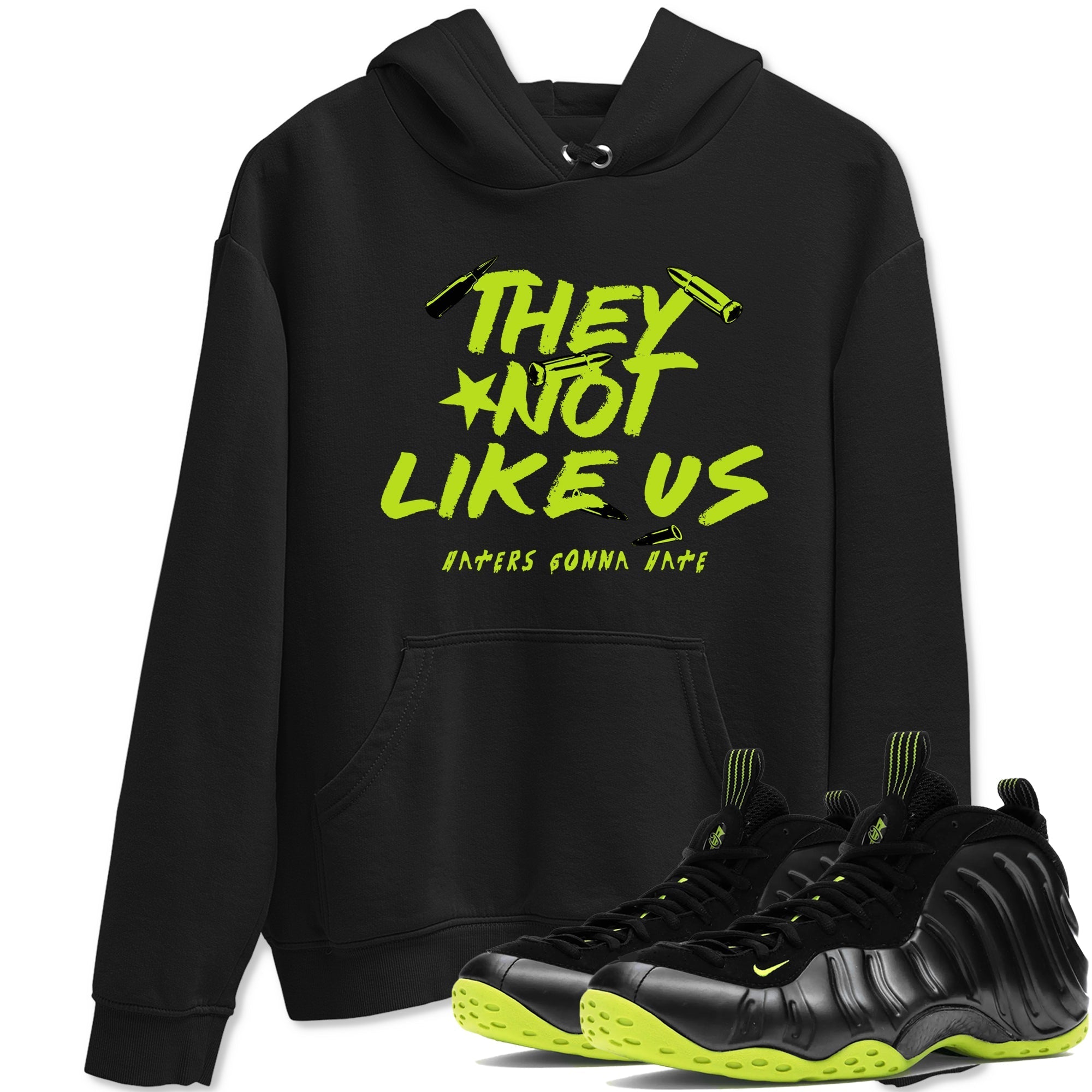 They Not Like Us Sneaker Tees - Air Foamposite One Black Volt