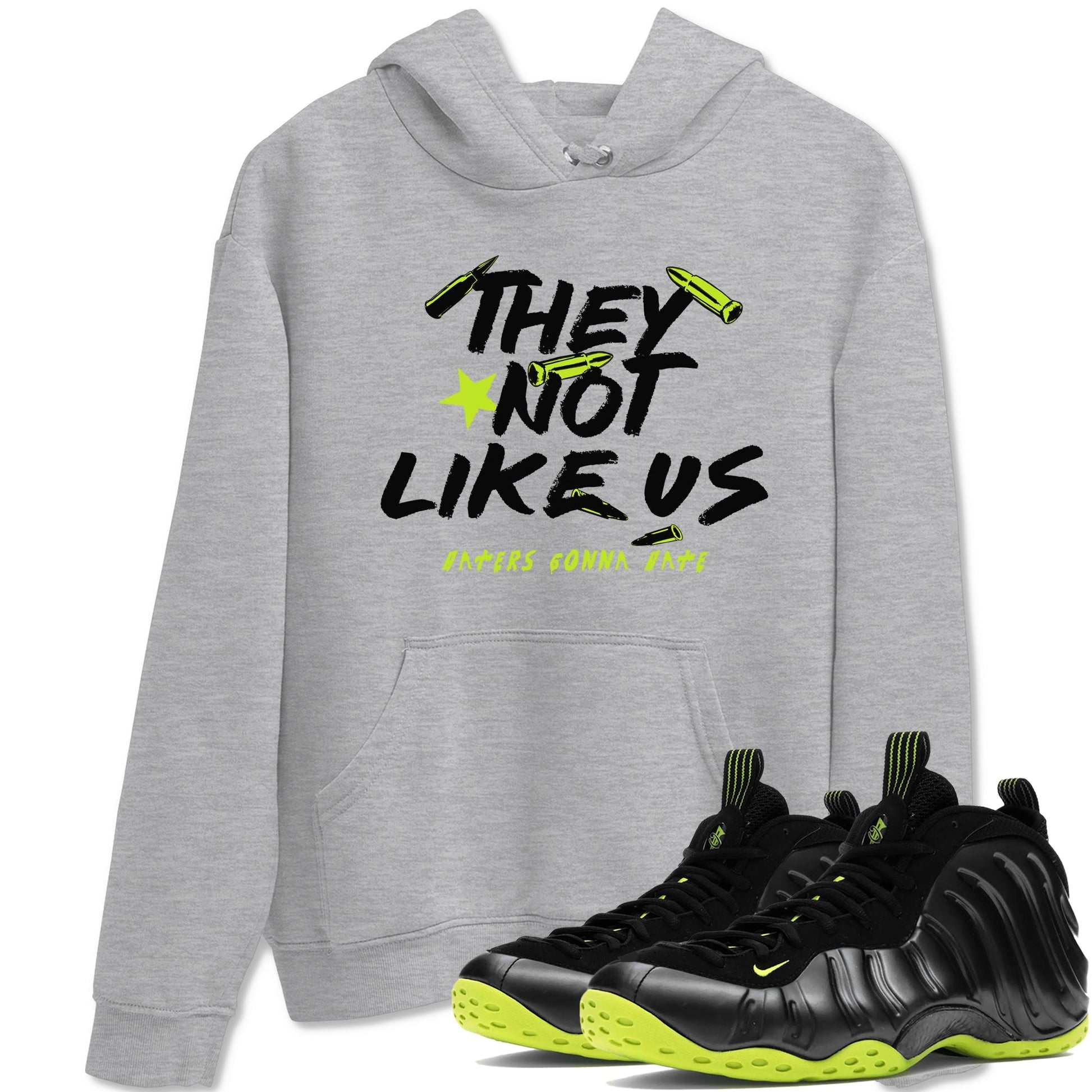 They Not Like Us Sneaker Tees - Air Foamposite One Black Volt
