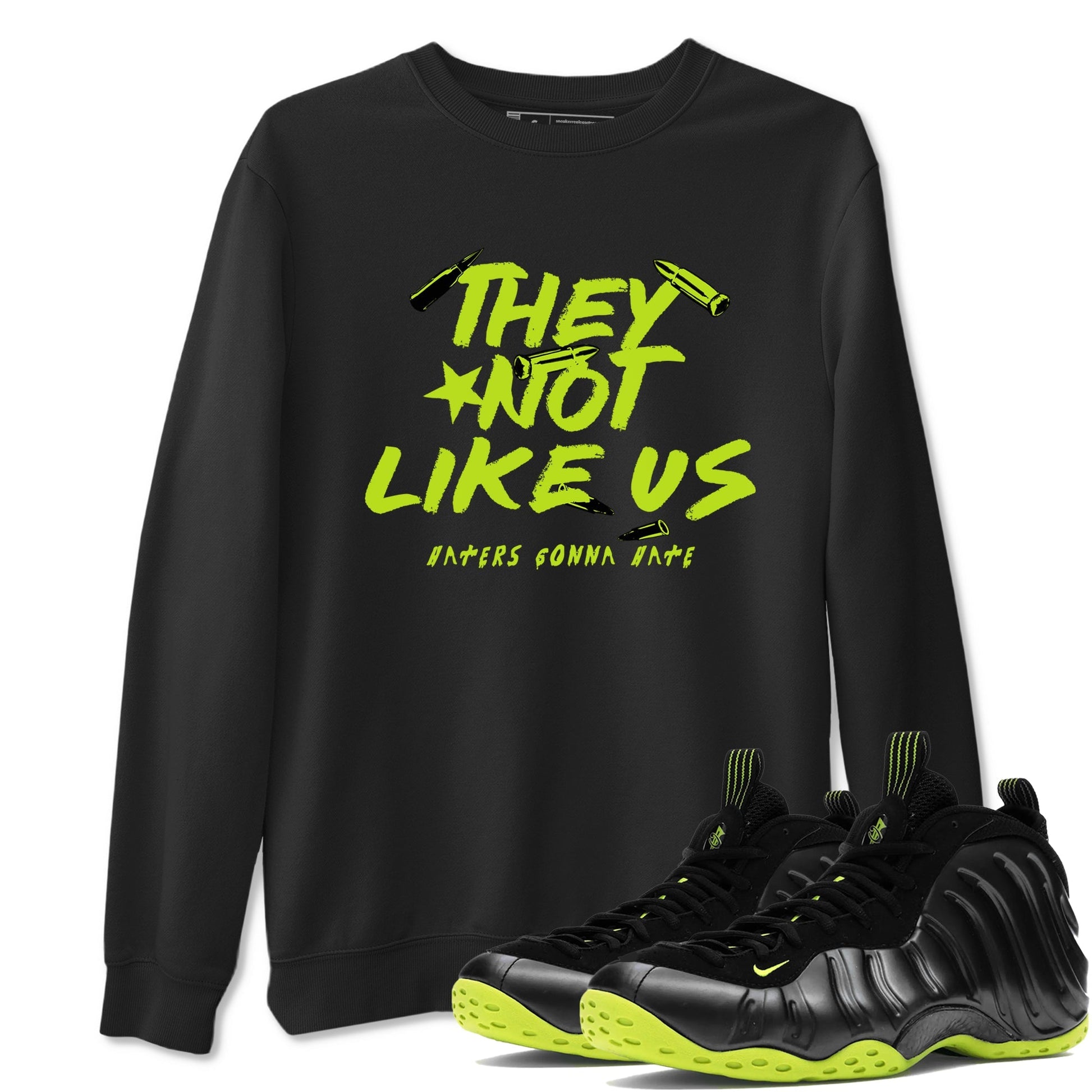 They Not Like Us Sneaker Tees - Air Foamposite One Black Volt