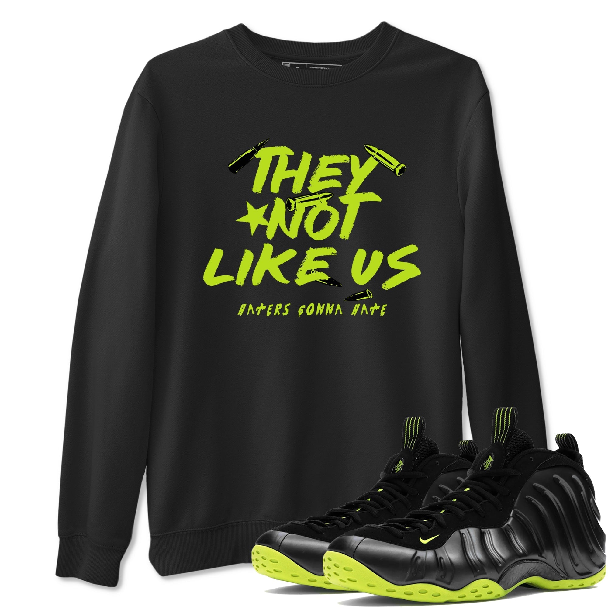 They Not Like Us Sneaker Tees - Air Foamposite One Black Volt