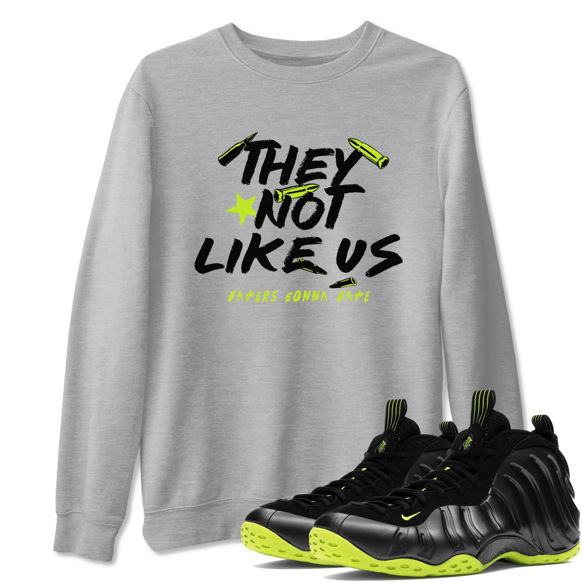 They Not Like Us Sneaker Tees - Air Foamposite One Black Volt