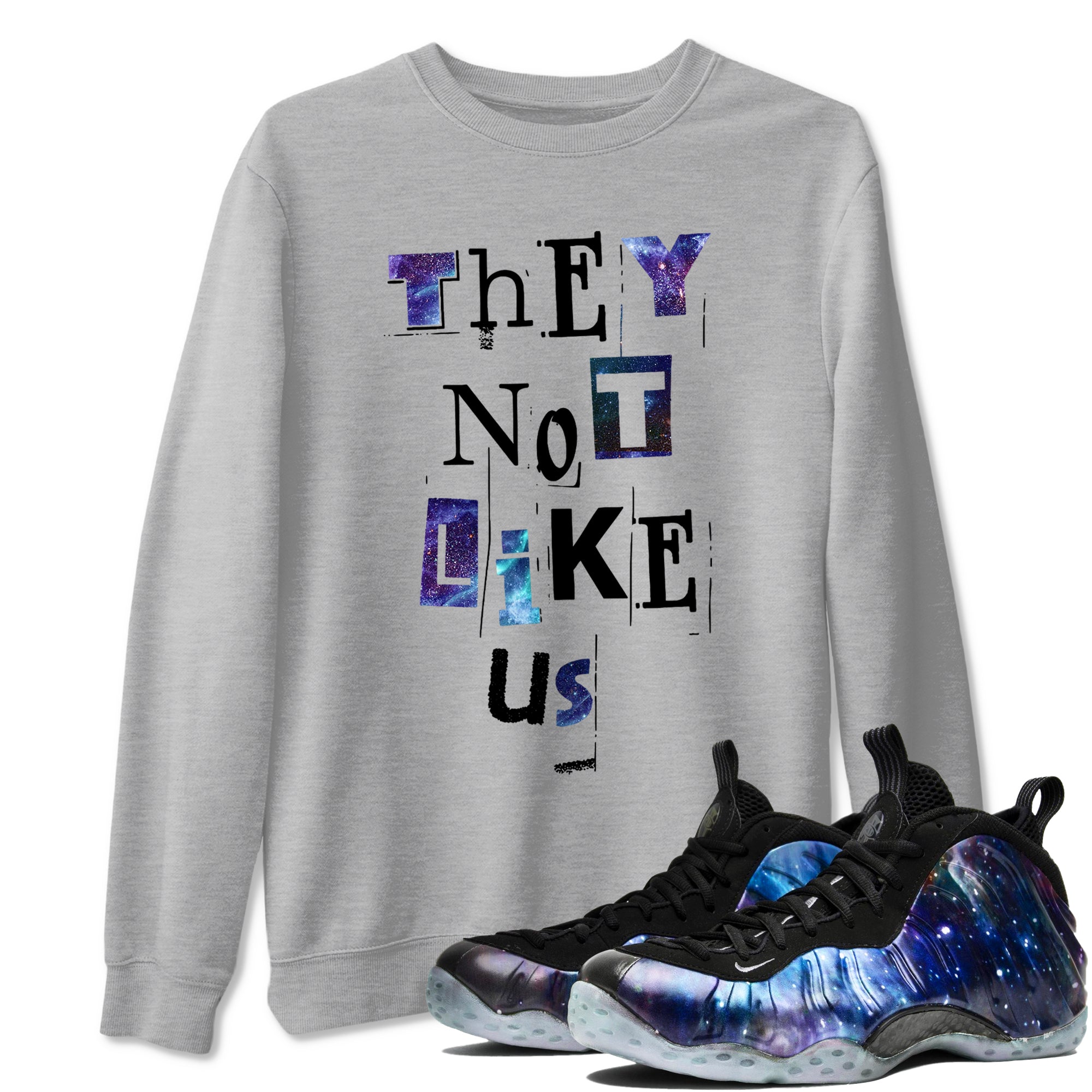 They Not Like Us Sneaker Tees - Air Foamposite One Galaxy