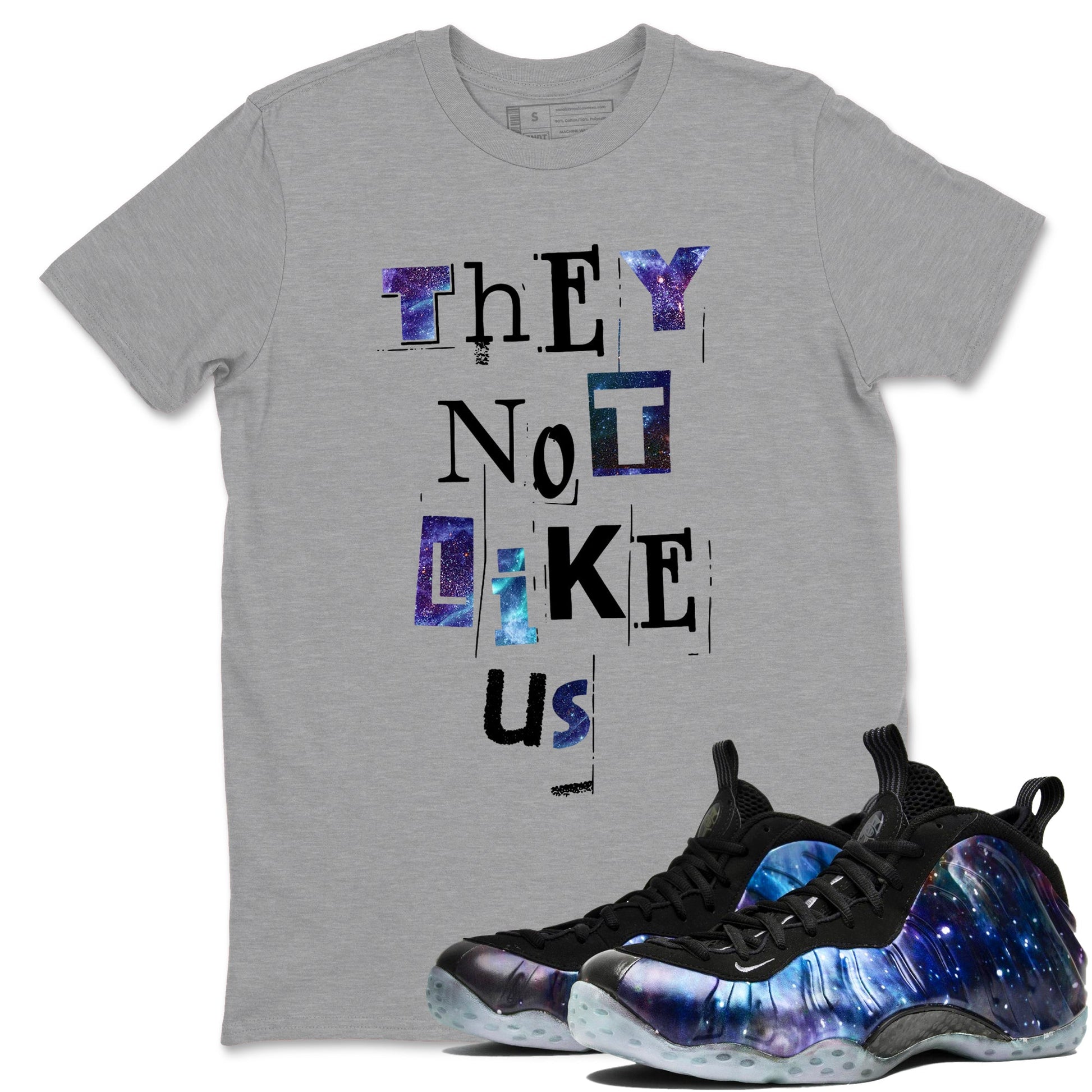 They Not Like Us Sneaker Tees - Air Foamposite One Galaxy