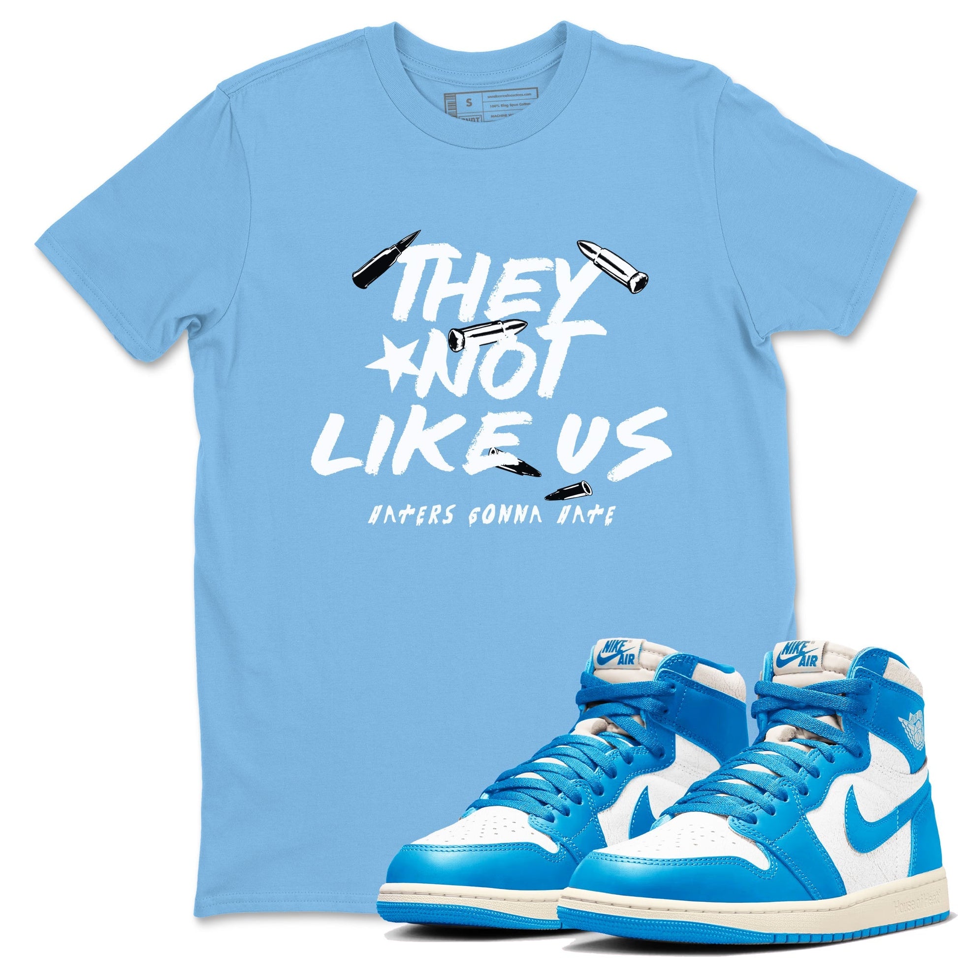 They Not Like Us Sneaker Tees - Air Jordan 1 UNC Reimagined