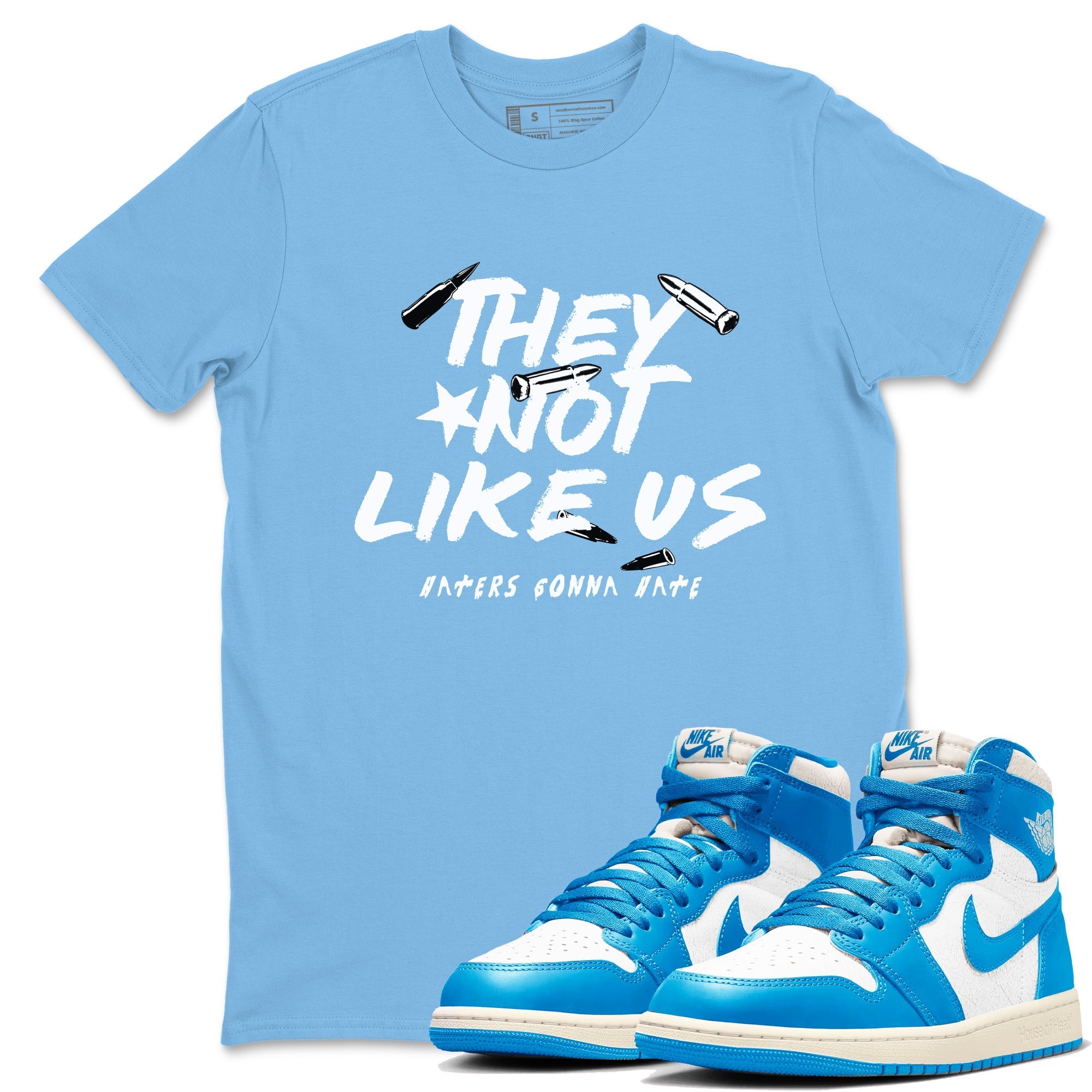 They Not Like Us Sneaker Tees - Air Jordan 1 UNC Reimagined